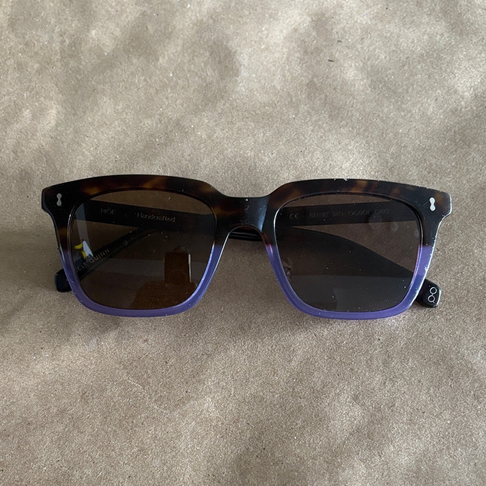 OLLIE QUINN - Tortoiseshell to Purple Ombre Wayfarer Style Sunglasses